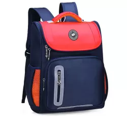 Eazy Kids Ergonomic School Bag - Red blue