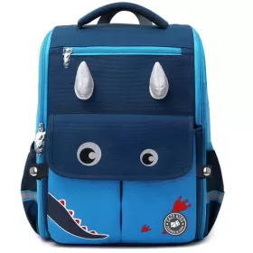 Eazy Kids Dinosaur School Bag - Blue