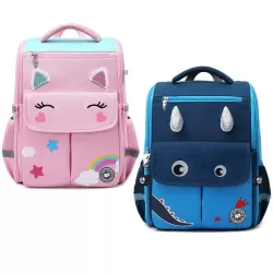 Eazy Kids Dinosaur School Bag - Blue