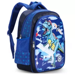 Eazy Kids T - Rex School Bag - Blue