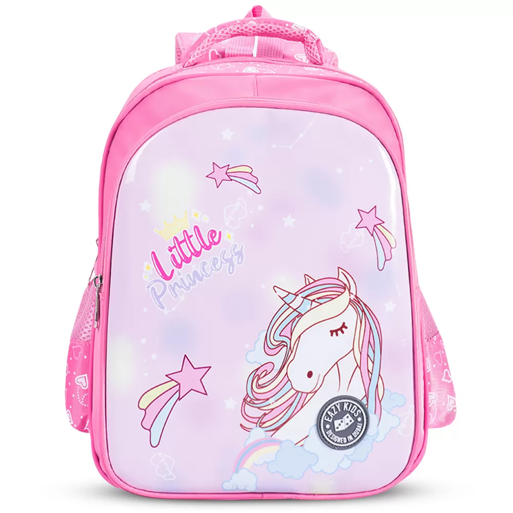 Eazy Kids Princess Unicorn School Bag - Pink