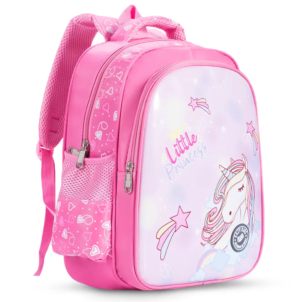 Eazy Kids Princess Unicorn School Bag - Pink