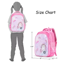 Eazy Kids Princess Unicorn School Bag - Pink