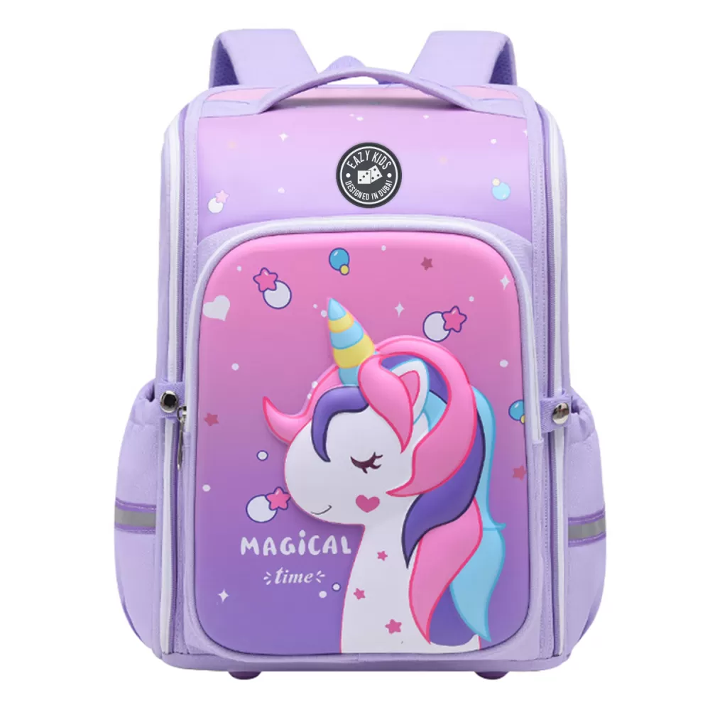 Eazy Kids-Back to School-16&quot; Magical Unicorn School Backpack-Pink