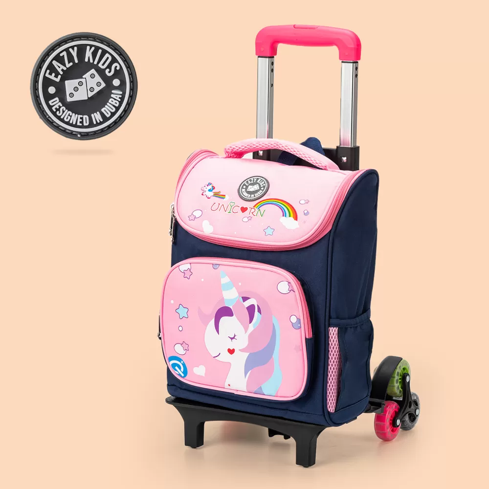 Eazy Kids-Back to School-16&quot; Unicorn School Backpack-Pink