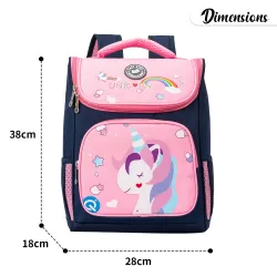 Eazy Kids-Back to School-16" Unicorn School Backpack-Pink