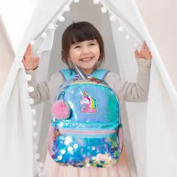 Eazy Kids Unicorn Sparkle Backpack-Green