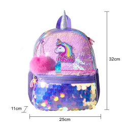 Eazy Kids Unicorn Sparkle Backpack-Pink