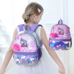 Eazy Kids Unicorn Sparkle Backpack-Pink