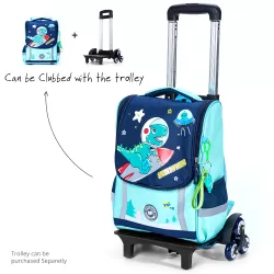 Eazy Kids School Bag Dino in Space - Green