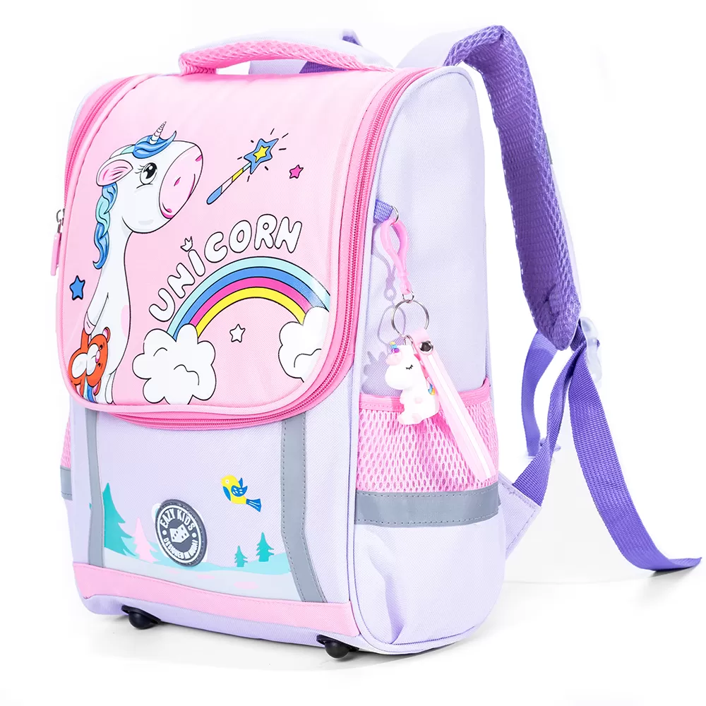 Eazy Kids School Bag Unicorn - Purple + Pink