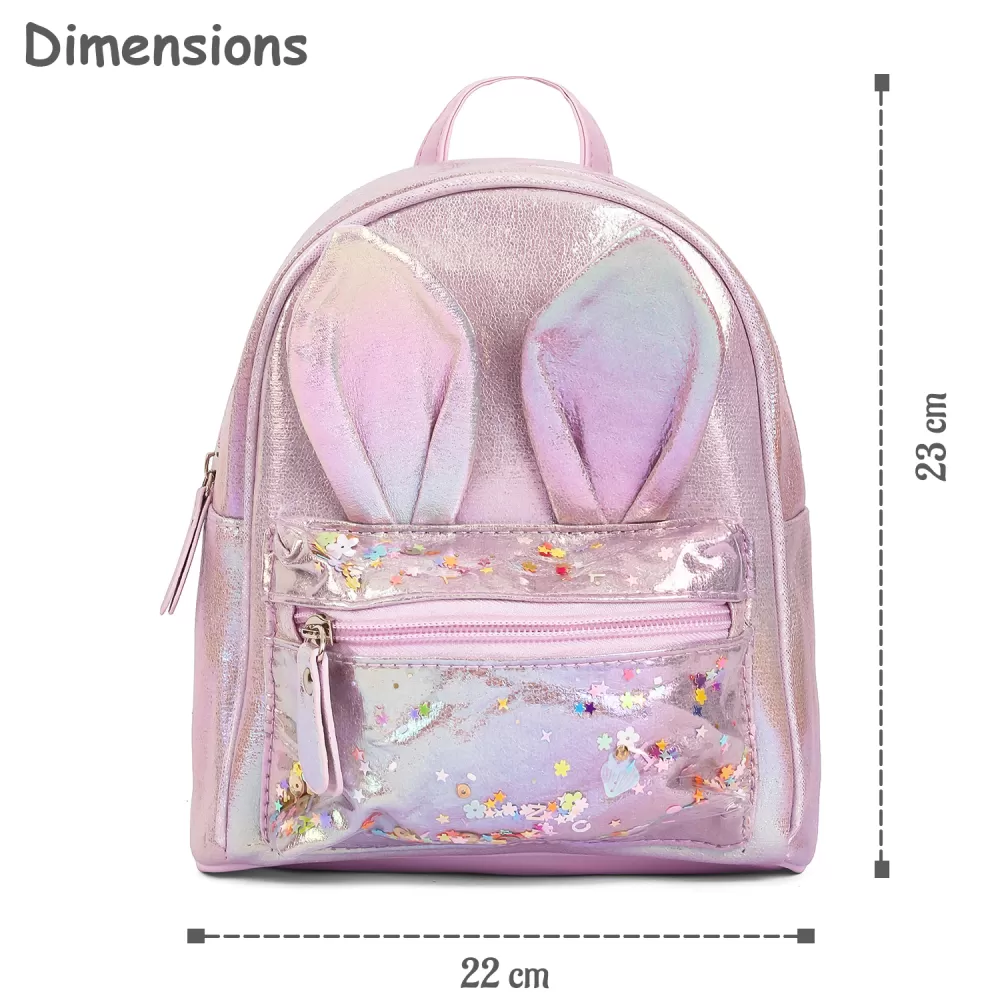 Eazy Kids-School Backpack-Rabbit Purple