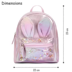 Eazy Kids-School Backpack-Rabbit Purple