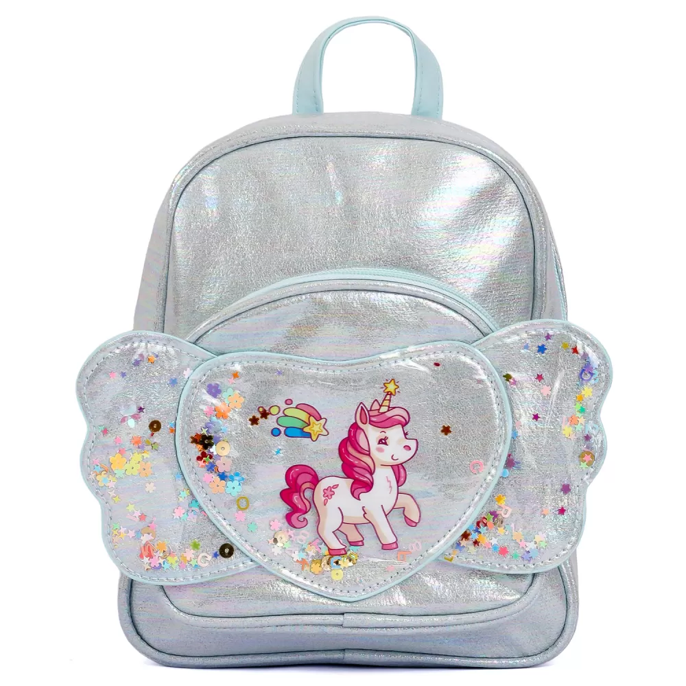 Eazy Kids-School Backpack-Unicorn Silver