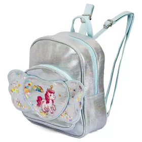 Eazy Kids-School Backpack-Unicorn Silver