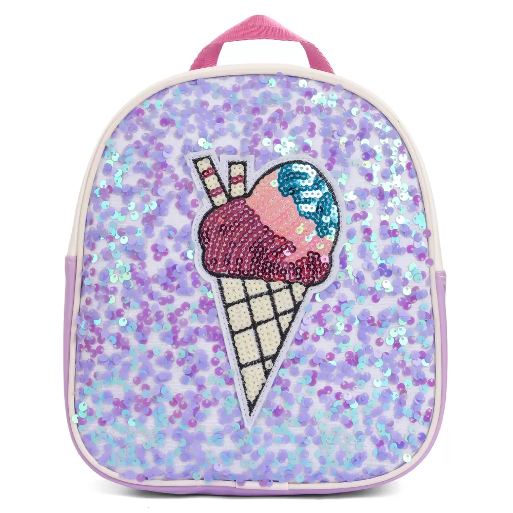 Eazy Kids-Sequin School Backpack-Softy Purple