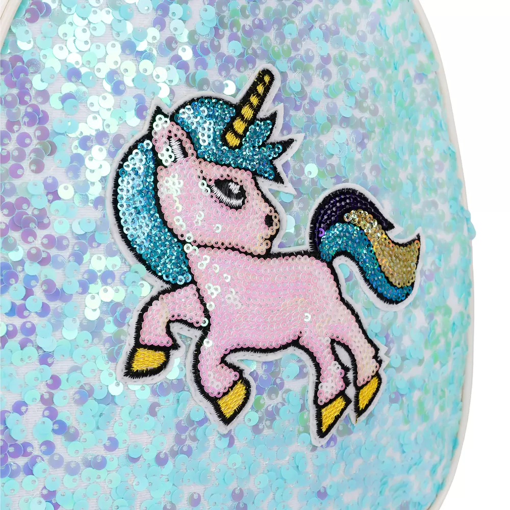 Eazy Kids Sequin School Backpack - Unicorn Green