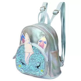 Eazy Kids Sequin School Backpack - Shining Unicorn Green