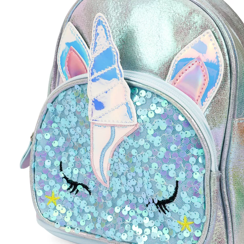 Eazy Kids Sequin School Backpack - Shining Unicorn Green