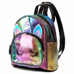 Eazy Kids-Sequin School Backpack-Unicorn Multicolor