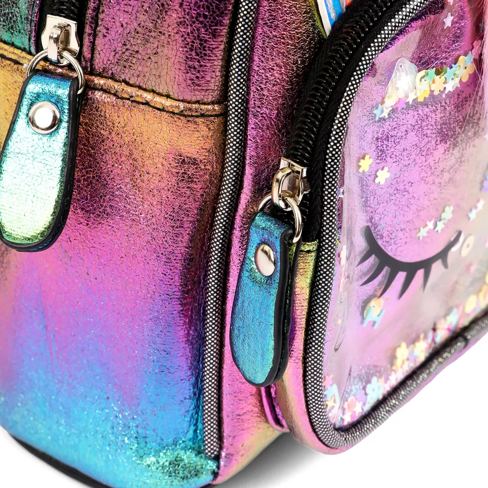 Eazy Kids-Sequin School Backpack-Unicorn Multicolor