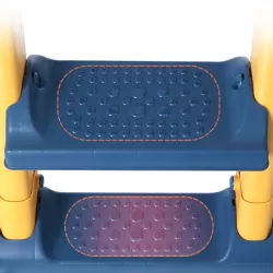 Eazy Kids Step Stool Foldable Potty Trainer Seat - Yellow Blue