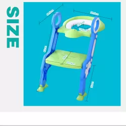 Eazy Kids Step Stool Foldable Potty Trainer Seat- Green