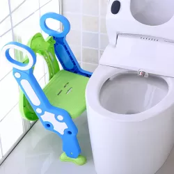 Eazy Kids Step Stool Foldable Potty Trainer Seat- Green