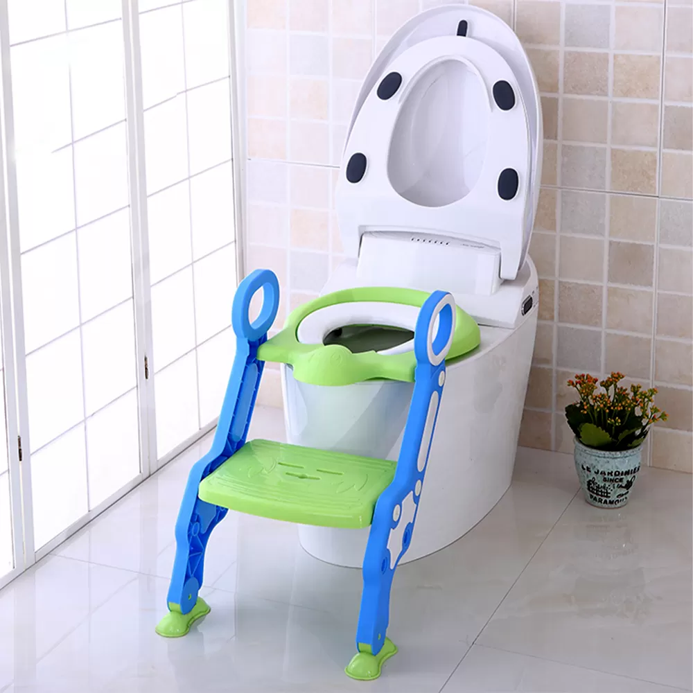 Eazy Kids Step Stool Foldable Potty Trainer Seat- Green