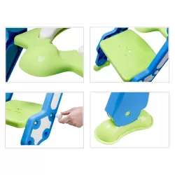 Eazy Kids Step Stool Foldable Potty Trainer Seat- Green