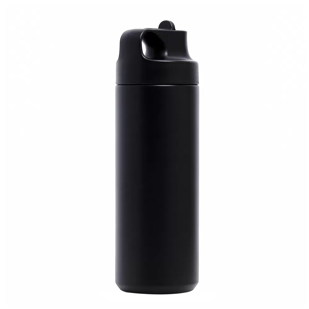 Eazy Kids Double Wall Insulated Sports Water Bottle - Black, 550ml