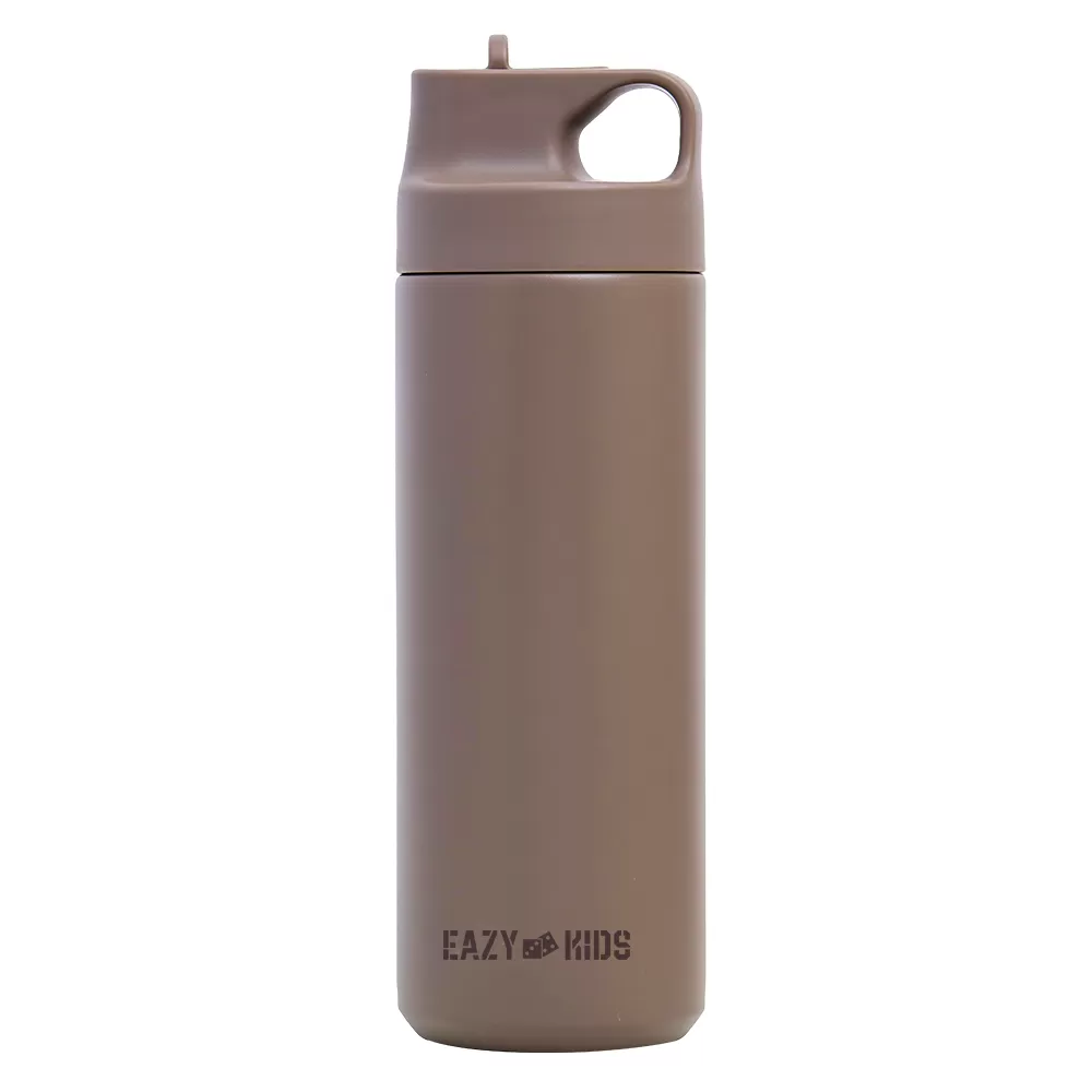 Eazy Kids Double Wall Insulated Sports Water Bottle - Khaki, 550ml