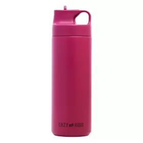 Eazy Kids Double Wall Insulated Sports Water Bottle - Pink, 550ml