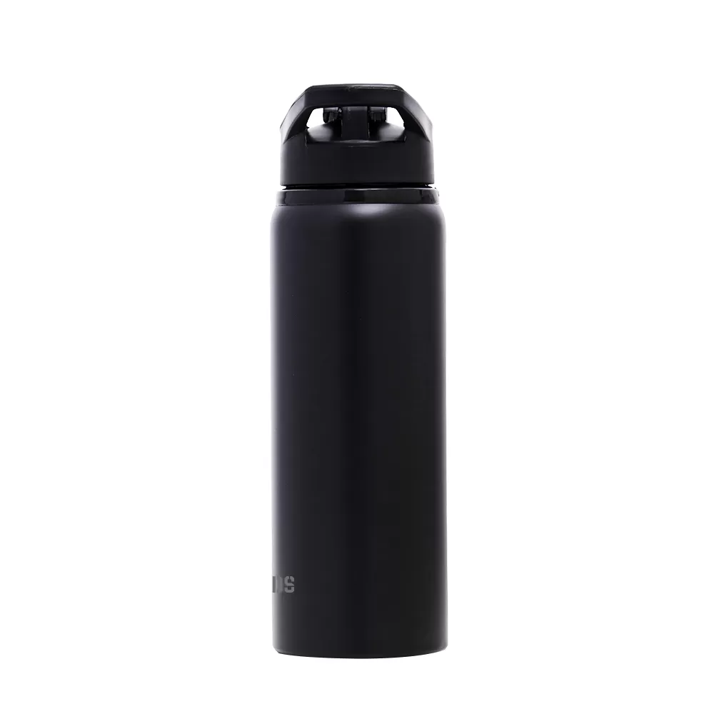 Eazy Kids Stainless Steel Sports Water Bottle - Black, 700ml