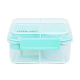 Eazy Kids 3/4/5 Compartment Convertible 1250ml Bento Lunch Box with 150ml Gravy Bowl - Green