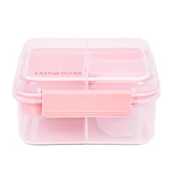 Eazy Kids 3/4/5 Compartment Convertible 1250ml Bento Lunch Box with 150ml Gravy Bowl - Pink