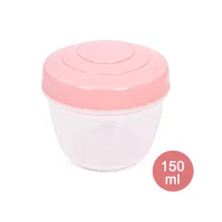 Eazy Kids 3/4/5 Compartment Convertible 1250ml Bento Lunch Box with 150ml Gravy Bowl - Pink