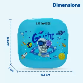 Eazy Kids Square 1000ml Bento Lunch Box - Astronaut Blue