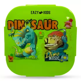 Eazy Kids Square 1000ml Bento Lunch Box Dino - Green