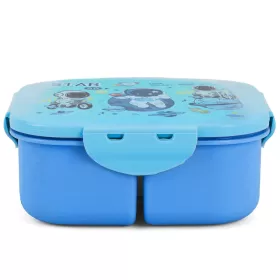 Eazy Kids Square 1000ml Bento Lunch Box - Galaxy Blue