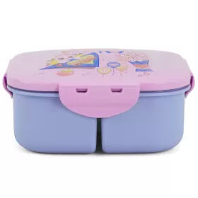 Eazy Kids Square 1000ml Bento Lunch Box - Love Pink