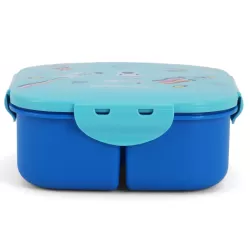 Eazy Kids Square Bento Lunch Box - Space Blue