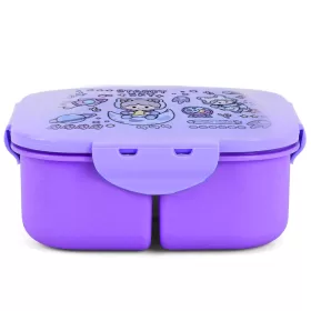 Eazy Kids Square 1000ml Bento Lunch Box - Star and Sky Purple