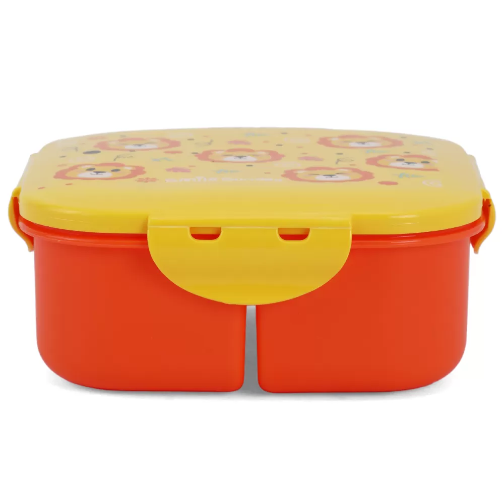 Eazy Kids Square Bento Lunch Box - Tiger Yellow