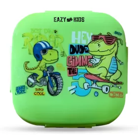 Eazy Kids Square 1000ml Bento Lunch Box T-Rex - Green