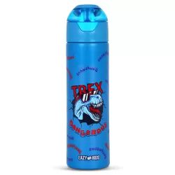 Eazy Kids Double Wall Insulated Steel Water Bottle with Spray Dinosaur Blue, 640ml