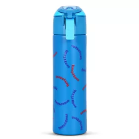 Eazy Kids Double Wall Insulated Steel Water Bottle with Spray Dinosaur Blue, 640ml