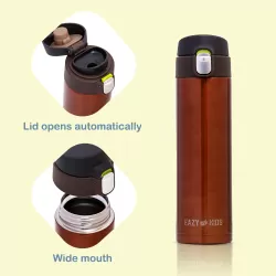 Eazy Kids Double Wall Insulated Travel Water Bottle - Antique Copper, 500ml