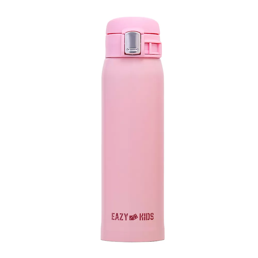 Eazy Kids Double Wall Insulated Travel Water Bottle - Pink, 500ml