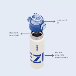 Eazy Kids Double Wall Insulated Travel Water Bottle - Blue, 550ml